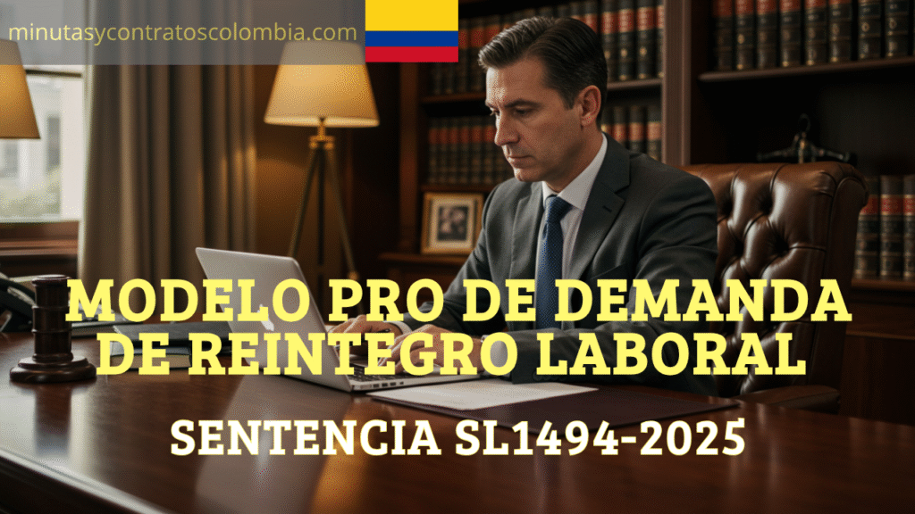 Modelo PRO de Demanda de Reintegro Laboral + Sentencia SL1494-2025
