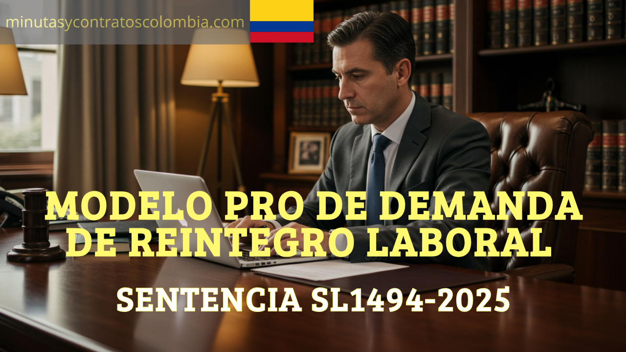 Modelo PRO de Demanda de Reintegro Laboral + Sentencia SL1494-2025