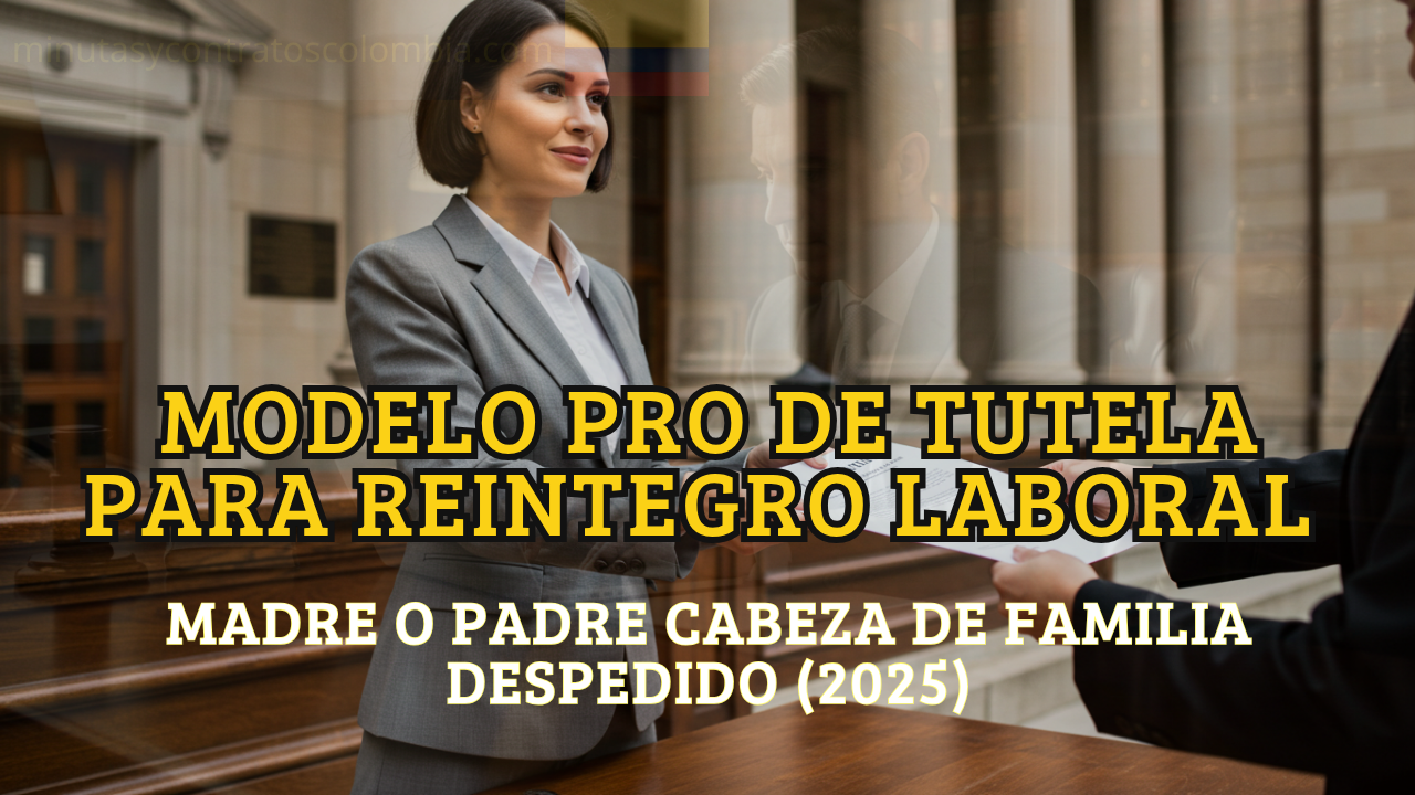 Modelo PRO de tutela para Reintegro Laboral