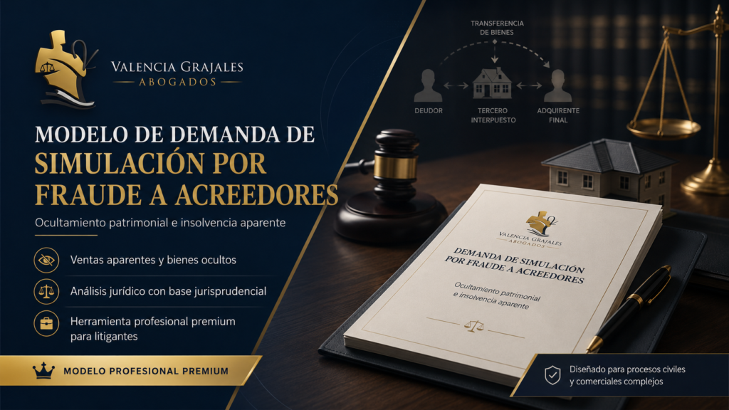 modelo de demanda de simulación por fraude a acreedores